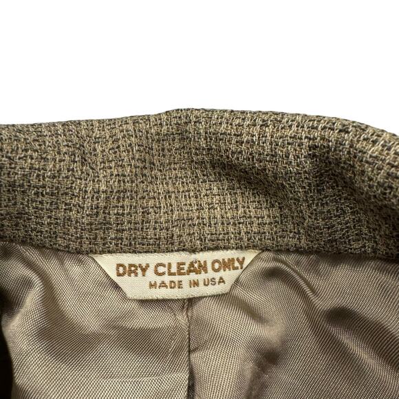 Blazer Men's 42R Wool Bill Blass Tweed Vintage Brown/Tan Sport Coat Jacket - Picture 8 of 13